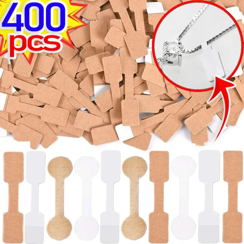 DIY Jewelry Price Tags Convenient Write Information Label Rings Kraft Paper Show Stickers Ornaments Jewelry Display Accessories