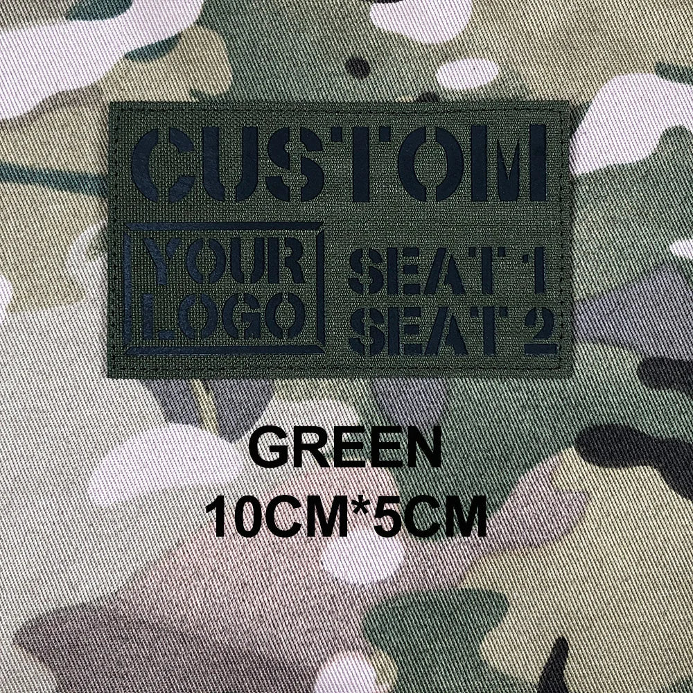 Custom Laser Cutting IR IFF Infrared Reflection Patch Name Tapes Tag Brand Black Letters