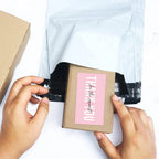 50pcs Pink Double Sided Thank You Cards for Small Business Gift Card Party Decoration Supplies Greeting Cards Package Decoration