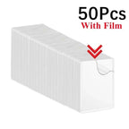 50/1Pcs Transparent Card Sleeve with Protective Film Clear Card Holder Idol Photo Game Baseball Card Holders Cover 35PT 3"x4"