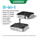 UGREEN USB HUB Docking Station for Mac Mini M4 M4 Pro M.2 NVMe SSD 8TB Max 10Gbps USB-A&C Ports SD&TF 170MB/s USB Splitter Dock