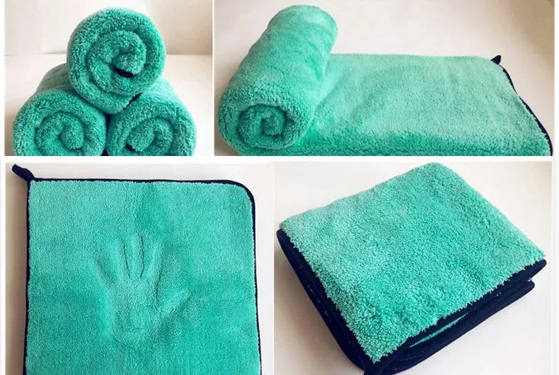 Coral Velvet Towel 80/20 Polyester Brocade Microfiber Long Hair Self-Weight Water Collection Polishing Towel 1200 Grams Of Pumi