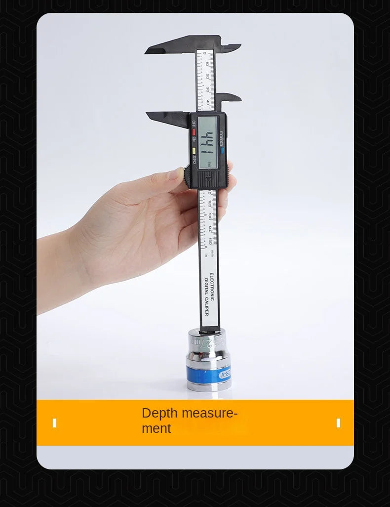 150mm 100mm Electronic Digital Caliper Carbon Fiber Dial Vernier Caliper Gauge Micrometer Measuring Tool Digital Ruler