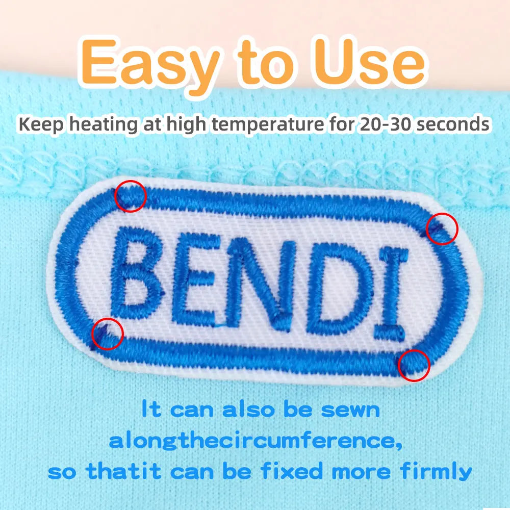 Custom Thermal Embroidery Iron Name Tag Sticker Personalized Washable Sewing Clothing Children Stickers Clothes Babysuit Labels