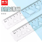 M&G Soft Straight Ruler Transparent 15/20cm Ruler Wave Ruler Painting Drawing Tool Bendable Multifunctional Creative Drawing Rul