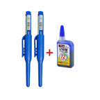 1-6Pcs 45mm Waterproof Long Head Nib Deep Hole Markers Pen Tile Carpenter Pen Multi-purpose for Woodworking Black/Blue/Red Ink