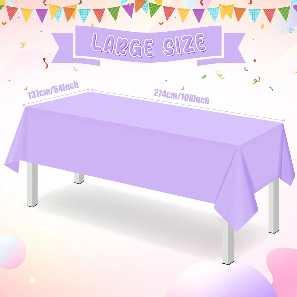 Light Purple Birthday Party Supplies Lavender Paper Cup Plate Napkin Tablecloth for Kids Birthday Wedding Baby Shower Decor