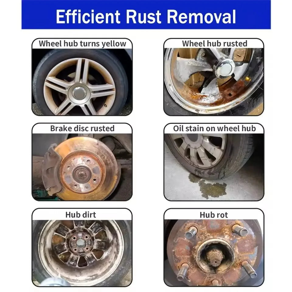 Large Capacity Powerful Car Rust Remover Spray - Exhaust/Wheel Care, Metal Powder Remover