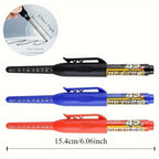 Lot 45mm Waterproof Long Head Nib Deep Hole Markers Pen Tile Carpenter Pen Multi-purpose for Woodworking Black/Blue/Red Ink