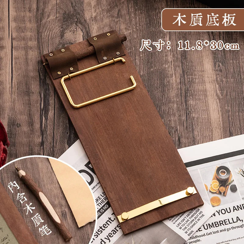 Vintage Sticky Note Clip Hanging Roll Paper Sticky Note No Sticky Ins Wind Board Note Blank Notepad Message Pad