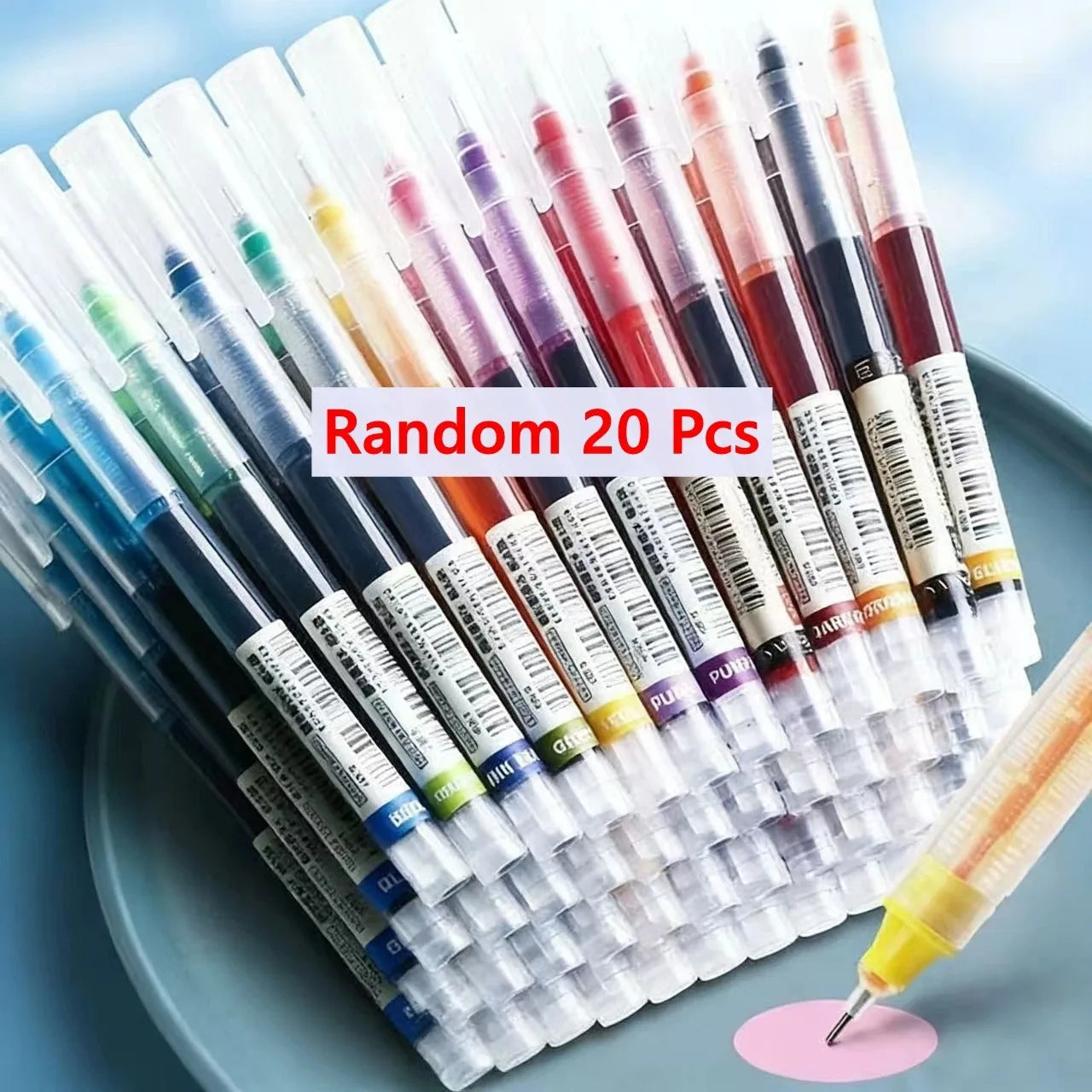 3/10/50/100PCS Color Gel Pens set,0.5mm Fine Tip Ballpoint Pen for Drawing Pens for Writing Office Accessories Back To School