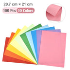 100Pcs Cardstock Paper Double Sided Folding Origami Paper Square Paper Crane Craft DIY Wish Paper Art Material Jewelry Tools ﻿