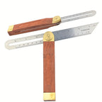 0-22/0-27cm Sliding Angle Ruler T Bevel Hardwood Handle Rotatable Engineer Ruler Plastic Handle Wooden Marking Gauge Protractor