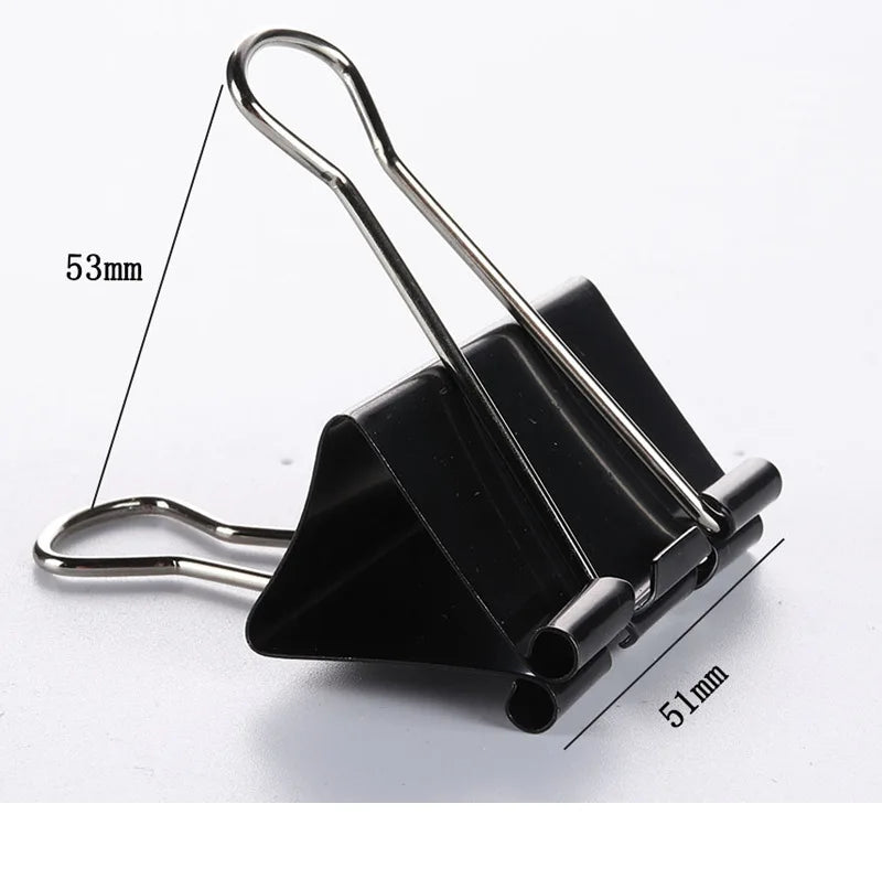 12Pcs/1BOX Binder Clip Clamps Long Tail Combination Folder Bookmark Paper Ticket Clips Effortless School Office Supplies
