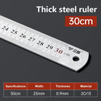 15cm/20cm/30cm/40cm/50/60cm Metal Ruler Stainless Steel Straight Ruler Measuring Ruler Precision Double Sided Measure Ruler Tool