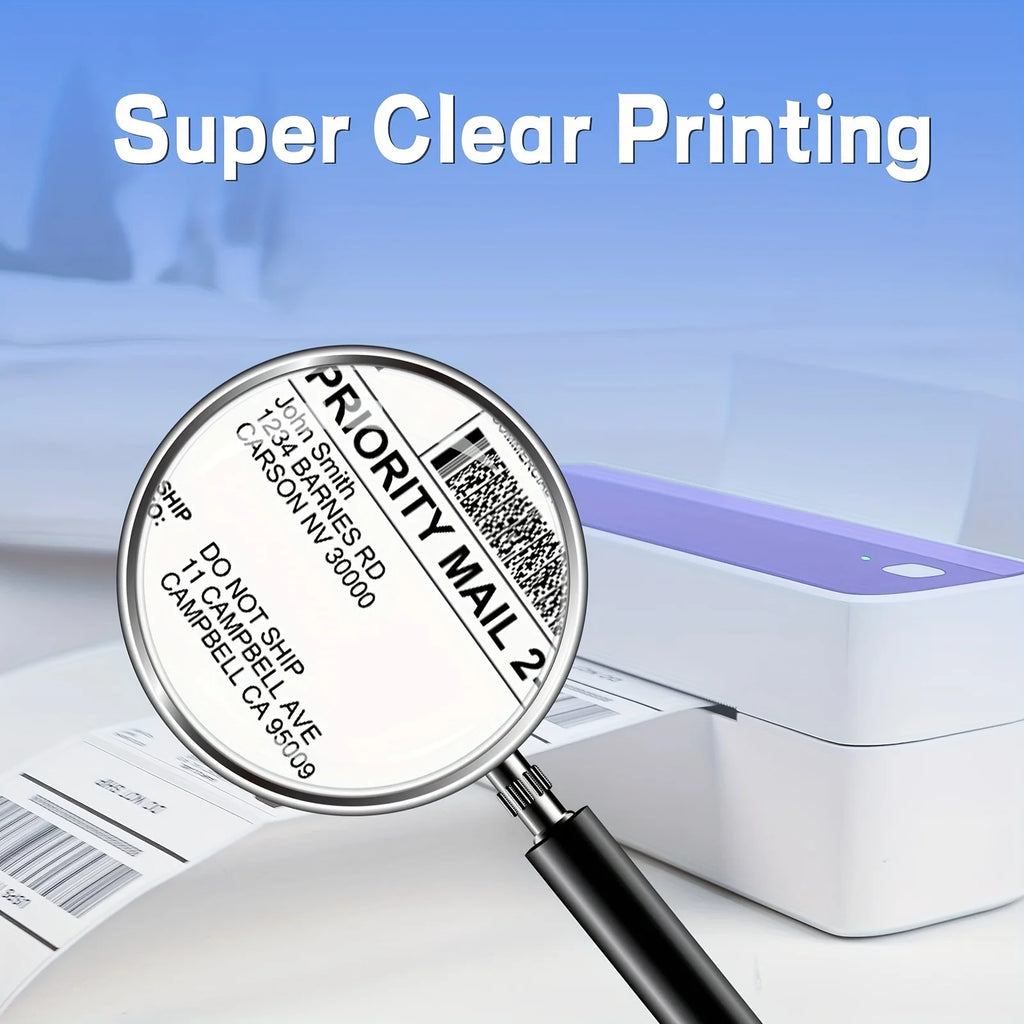 4x6 Inch Direct Thermal Labels Printer Paper 100x150mm Fan-Fold Labels Shipping Supplies Waterproof for D100 D200 Printer