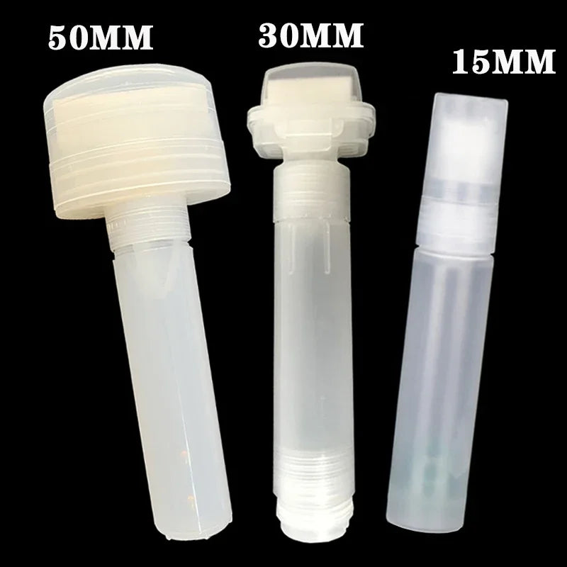 High-capacity 15MM 30MM 50MM Plastic Empty Pen Rod Barrels Tube for Graffiti Pens Liquid Chalk Markers Paint Pen Accessories