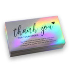 10-50pcs Thank You Cards For Small Business Colorful Laser Paper Thank You For Your Order "Beyond Grateful" Cards