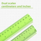 30cm Ruler Set - 6-Piece Measuring and Drawing Kit with Straight Ruler, Protractor, and Triangle Set