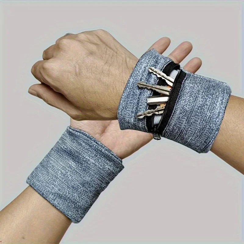 1pc Black Storage Bag for Neutral Wrist Supports Suitable for Fitness Running,Featuring a Zipper,Sweat-Absorbing Wrist Support ﻿
