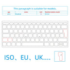 (Iso EU ) White Transparent Frosted Mbp Suitable for Apple Mac Book Pro 14-Inch 16 Model Laptop  Keyboard