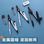 M&G Stainless Steel Compass Set - Geometry Math Tools with Rubber Ruler Carpenter Student Cartography Drawing School Supplies