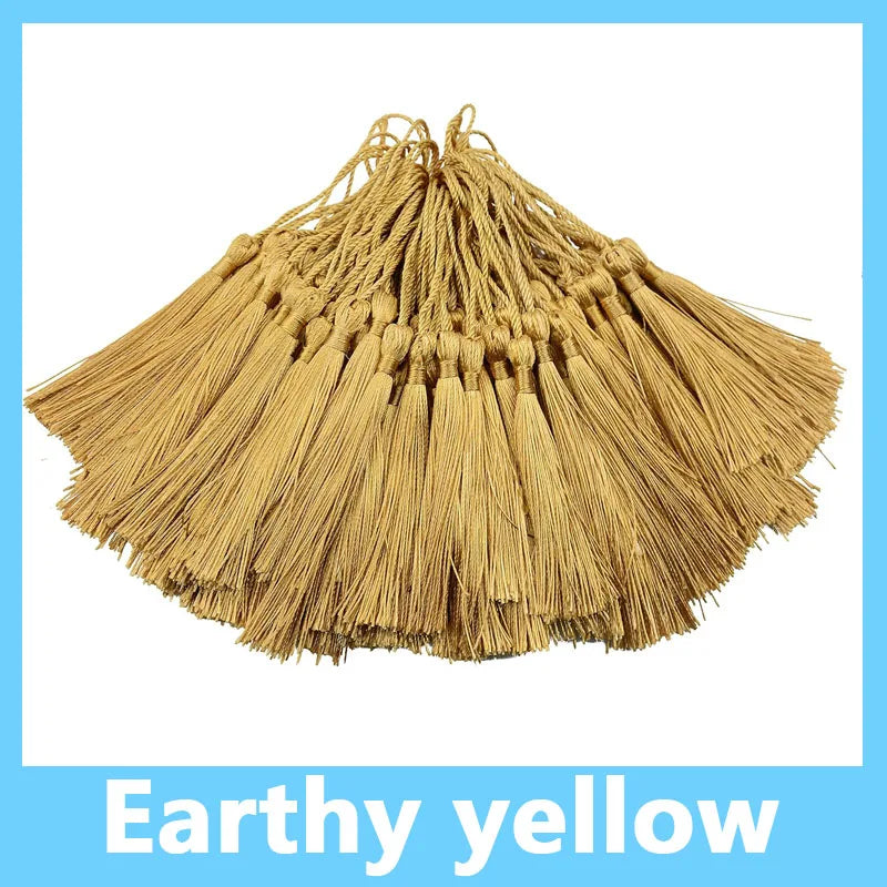 100pcs/Pack 13cm Tassel Silk Fringe Silky Floss Bookmark Tassels Mini Tassels for DIY Craft Jewelry Making Souvenir Bookmarks