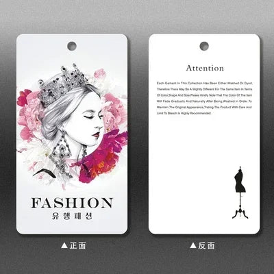 250pcs/lot Clothing Printing Hang Tags Price Tag in Stock Labels for Clothes Personalizar Etiquetas