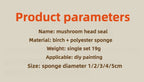 10 Pcs Set Wooden Handle Mushroom Head Sponge Brush Children DIY Painting Sponge Seal Set Paint Graffiti Create Unique Art Brush