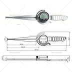 0-6inch 0-8inch External digital caliper 0-150mm. Outside caliper. Caliper gauge sheet Thickness Gauge Power 0.5-8.5Inch