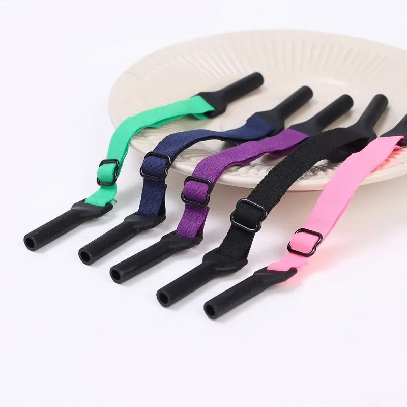 1/5pcs Change Size Sport Eyewear Strap Non Slip Anti Drop Fixer Glasses Cord Elastic Silicone Rope for Kid Adults Glasses Strap