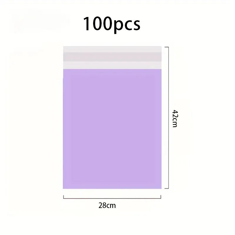 100Pcs Purple Courier Envelope Shipping Packaging Bags Poly Mailer Bag Waterproof Storage Bag Self Adhesive Seal Plastic Packagi