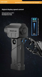 990000RPM Powerful Air Blower Turbo Blower Brushless Motor Turbo Fan Wind Speed 75m/s 10000mAh with LED Display Air Duster