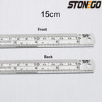 Stainless Steel Ruler Set 6 8 12 16 20 Inch Metal Rulers High Precision Double-Sided Engineering Drawing Office School Tools