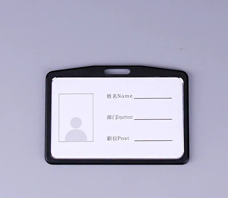 Fashion Card Cover Women Lanyard Aluminum Alloy Work ID Card Holder Business Work Card ID Badge Holder Metal Bags Case