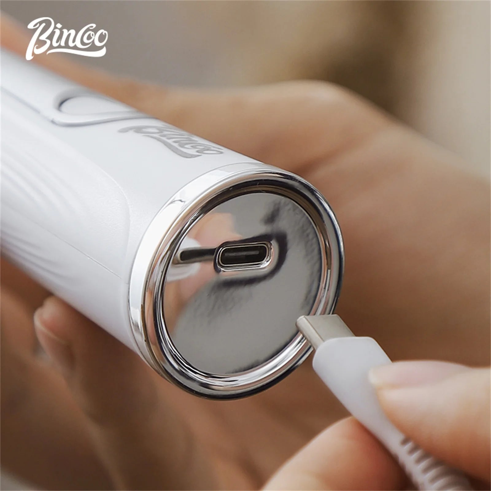 Bincoo Electric Milk Frothers Handheld Wireless Blender USB Mini Coffee Maker Whisk Mixer Cappuccino Cream Egg Beater Blender