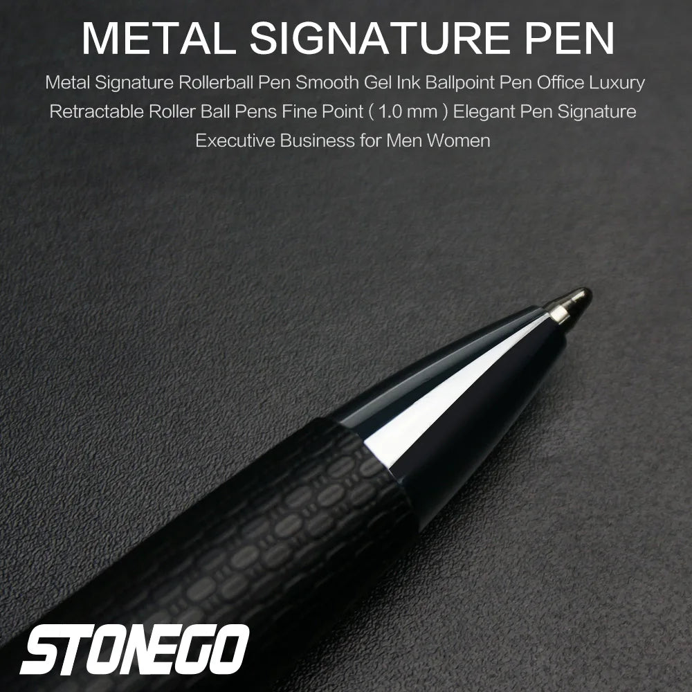 STONEGOP remium Ballpoint Pen Retractable Lacquer Rollerball Pen Smooth Writing Roller Ball Pen Elegant Executive Signature Pen