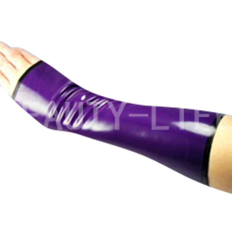 Latex Gloves middle length to elbow Finger less cosplay  accessory for fashion Bare finger gloves