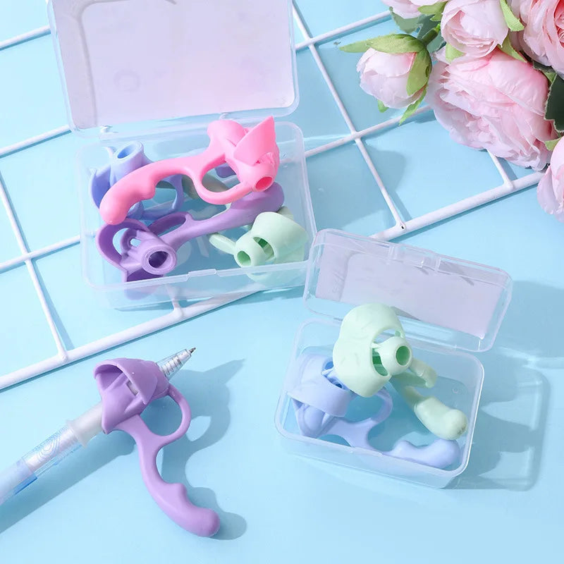Silicone Pencil Grips Children's Writing Pencil Pen Holder Five Fingers Fixed Handwriting Posture Correction Assisted Grip