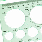 Brand New Green Geometric Template Ruler Mapping Drawing Tools Ruler Suitable For Student School Stationery