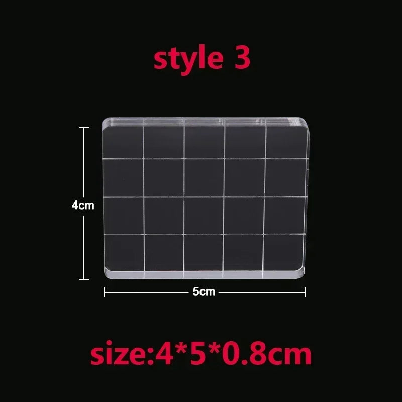 9 Sizes Clear Acrylic Stamp Block for DIY Crafts Card Making Decorations Scrapbooking Handmakes Use with Acrylic Stamps Tools