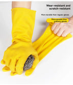 【Top Quality】Latex Glove Rubber Household Kitchen Thickened Acid and Alkali Resistant Latex Gloves Wholesale Dishwashing Laundry