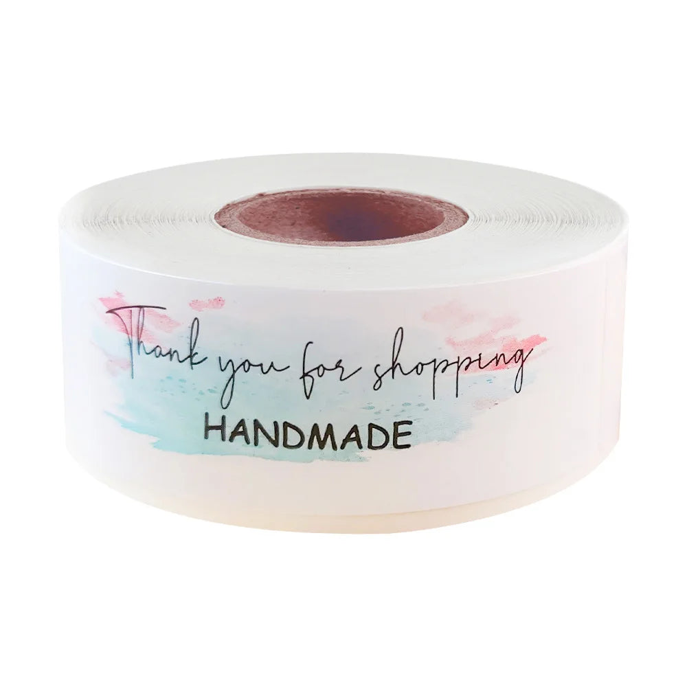 120Pcs/roll Thank You For Your Order Stickers Pink Labels For Envelope Sealing For Small Business Decor Sticker Stationery