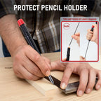 Creative 54mm Long Head Carpenters Mechanical Pencil With 1 Box Lead,2.8mm Deep Hole Woodworking Marking Pencil Drawing Tool