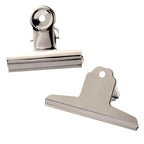 6Pcs Stainless Steel Round Clamps Strong Multi-specification Mountain-shaped Clamps Dovetail Clamps Bill and Document Clamps