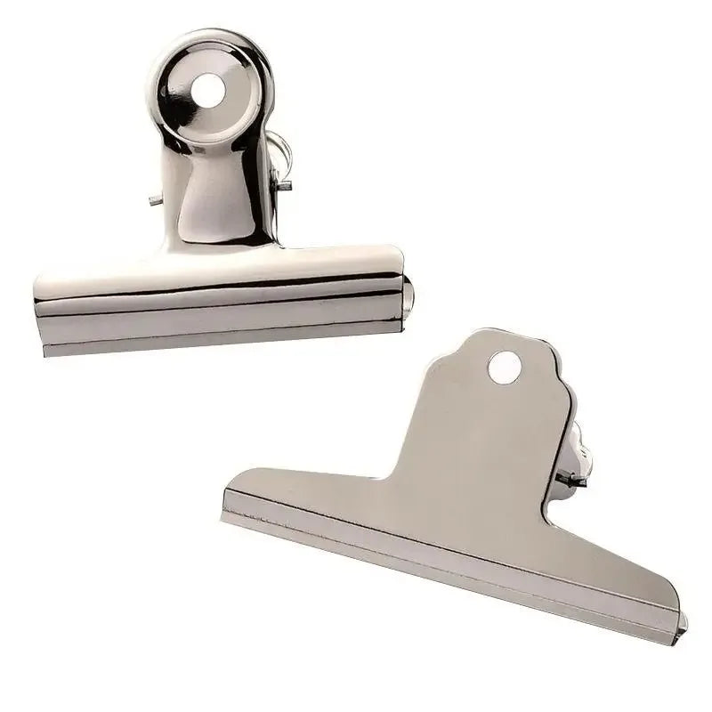 6Pcs Stainless Steel Round Clamps Strong Multi-specification Mountain-shaped Clamps Dovetail Clamps Bill and Document Clamps