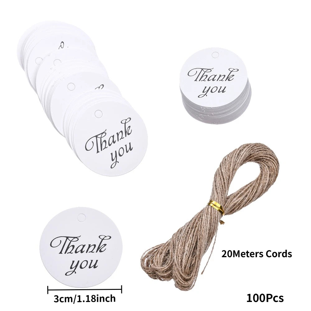 Kraft Paper Tags With Strings Handmade With Hang Garment Tags For Jewelry Crafts Price Candy/Gift/Cookies Display Label Card