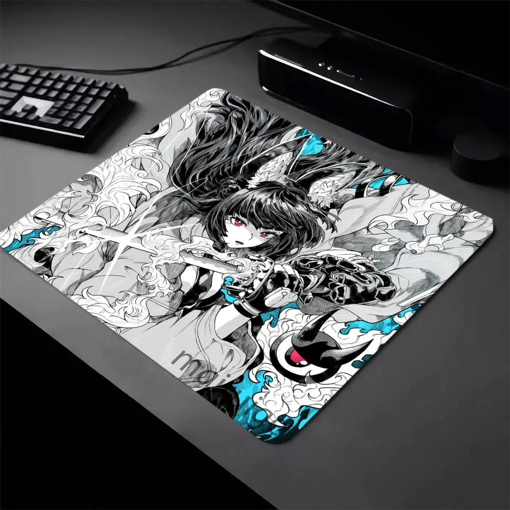 Anime Girls Mouse Pad 40X45 Large Square Computer Office Game Table Mats Rubber Anti-slip Mousepads 22x18 Small Decor Desk Pads