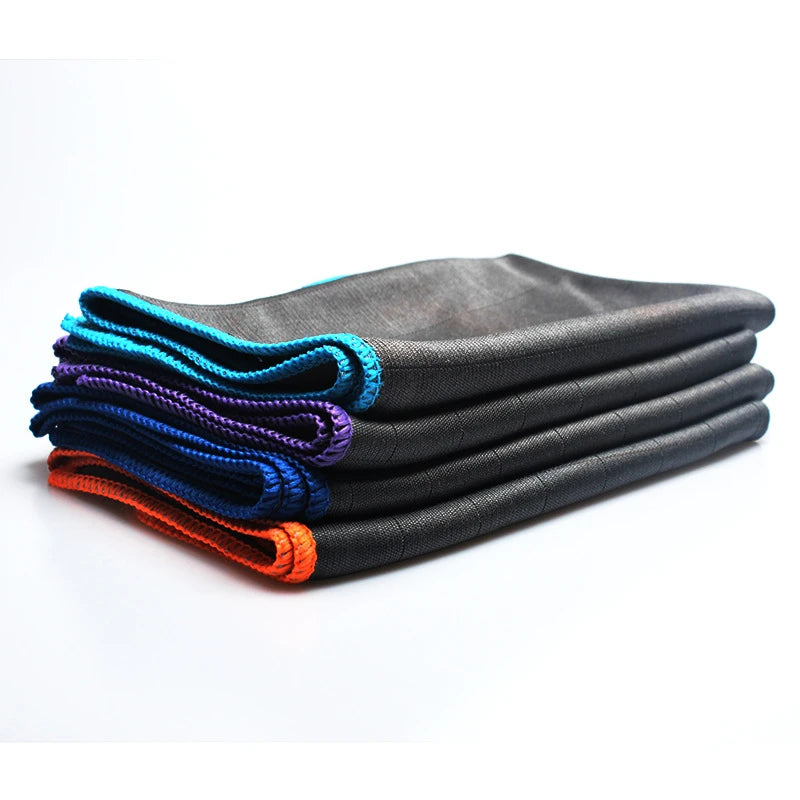 3PCS Carbon Microfiber Cleaning Cloth Lint Free Reusable Kitchen Dish Cloth Glass Window Polishing Streak Free Miracle Clean Rag