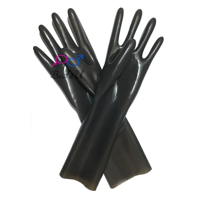 Chlorinate Latex Gloves Short Mittens Seamless Five-Finger Design New Chlorination 3D Version for Enhanced Protection